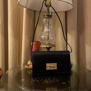 Vintage Black Bag with Gold Accents